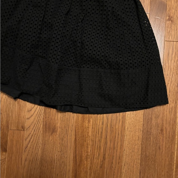 Excellent condition Banana Republic black fit and flare eyelet dress with liner. - Picture 3 of 9